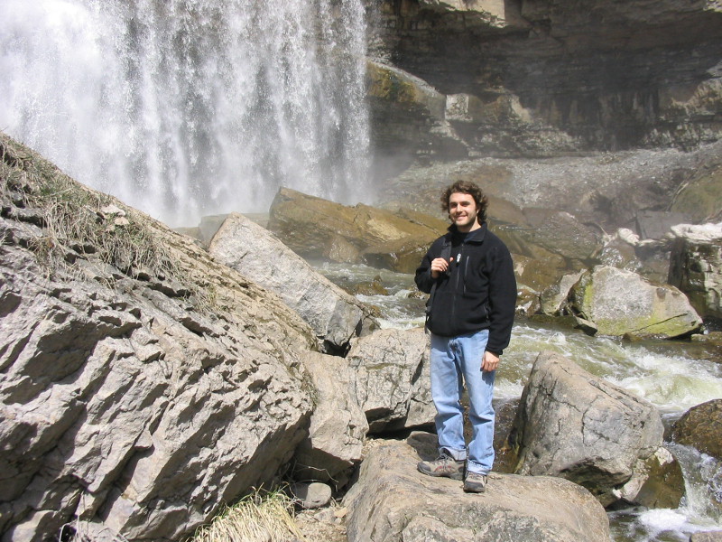 This picture is from April 2006. A group of us went hiking near Toronto and explored near this waterfall.